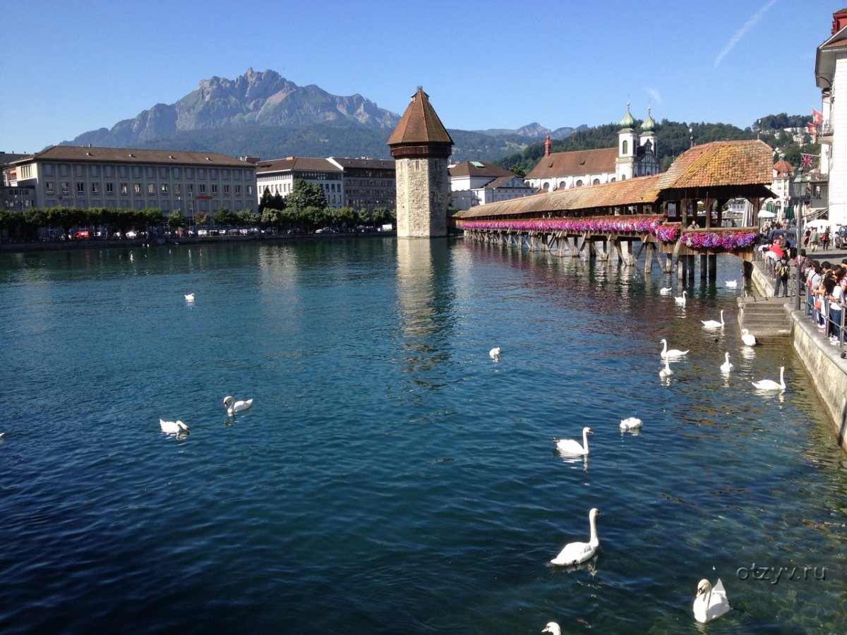 Озеро в Люцерне в Швейцарии