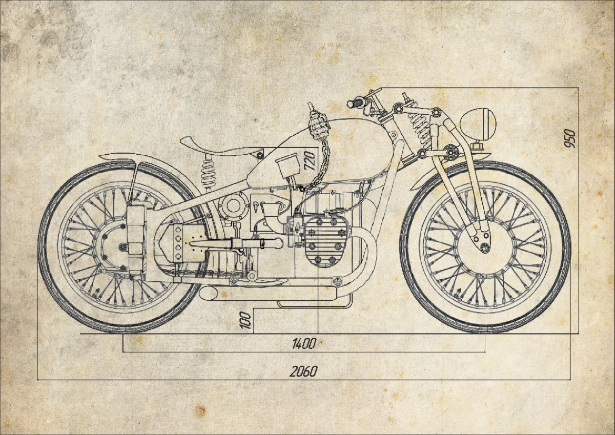 Чертежи мотоцикла ИЖ 49
