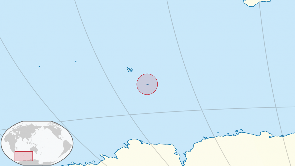 Острова Херд и Макдональд на карте