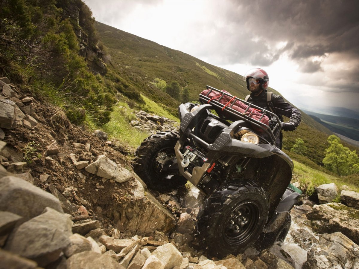Yamaha Grizzly 700 горы