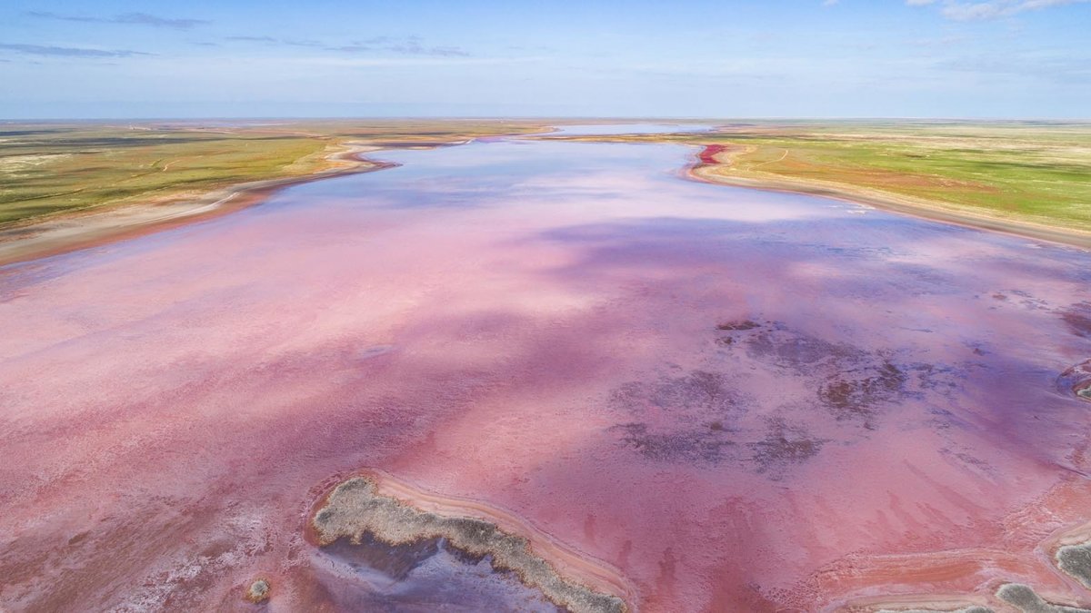 Розовое озеро Кояшское в Крыму ,место силы