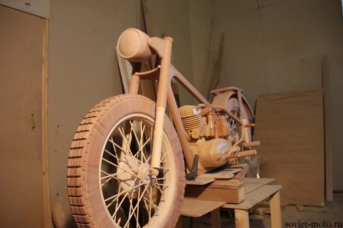 Механическая сборная модель Wood Trick мотоцикл DMS