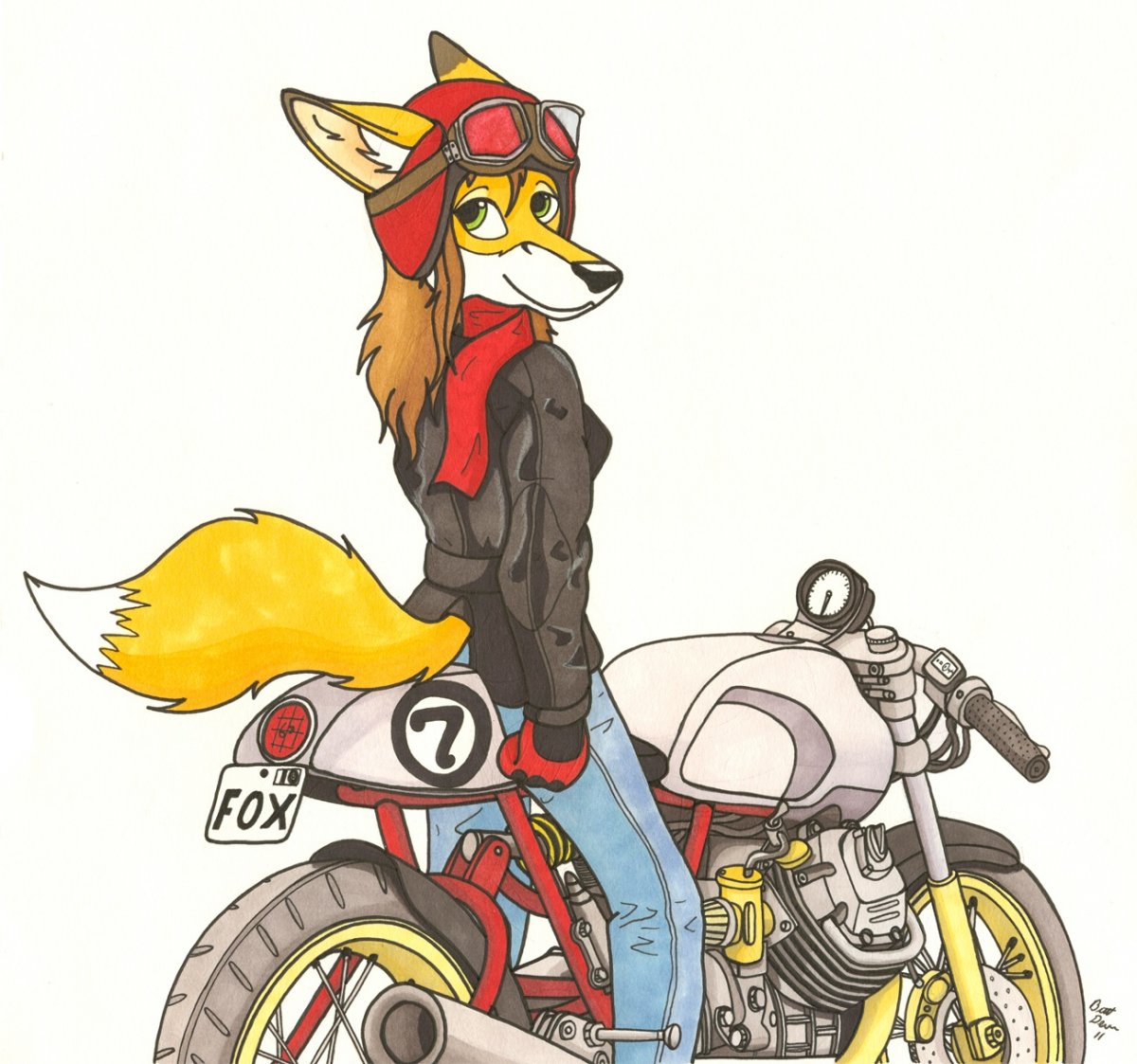 Волк на мотоцикле