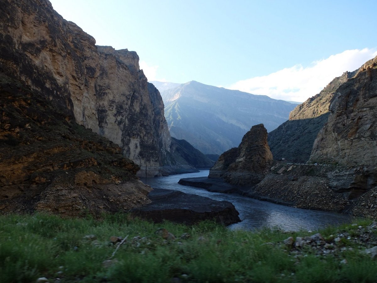 Сулакский каньон в Дагестане река