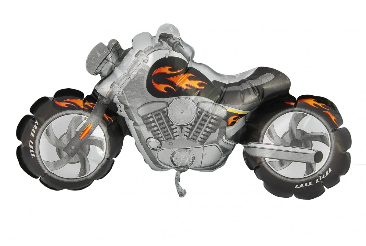 Шар фигура/11 мотоцикл оранжевый 57*115 см /901731na/fm