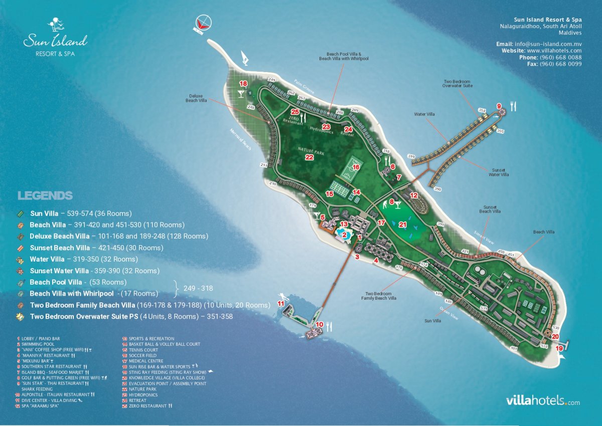 Карта отеля Сан Айленд Мальдивы