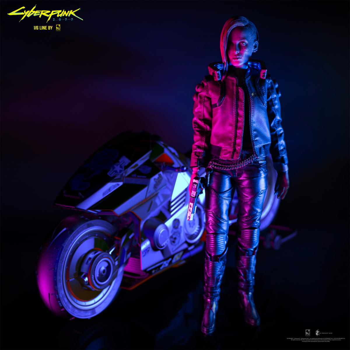 Cyberpunk 2077 красный мотоцикл