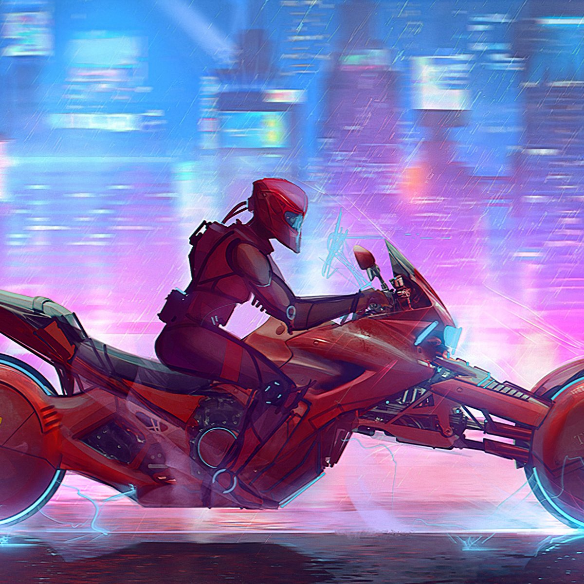 Cyberpunk мотоцикл
