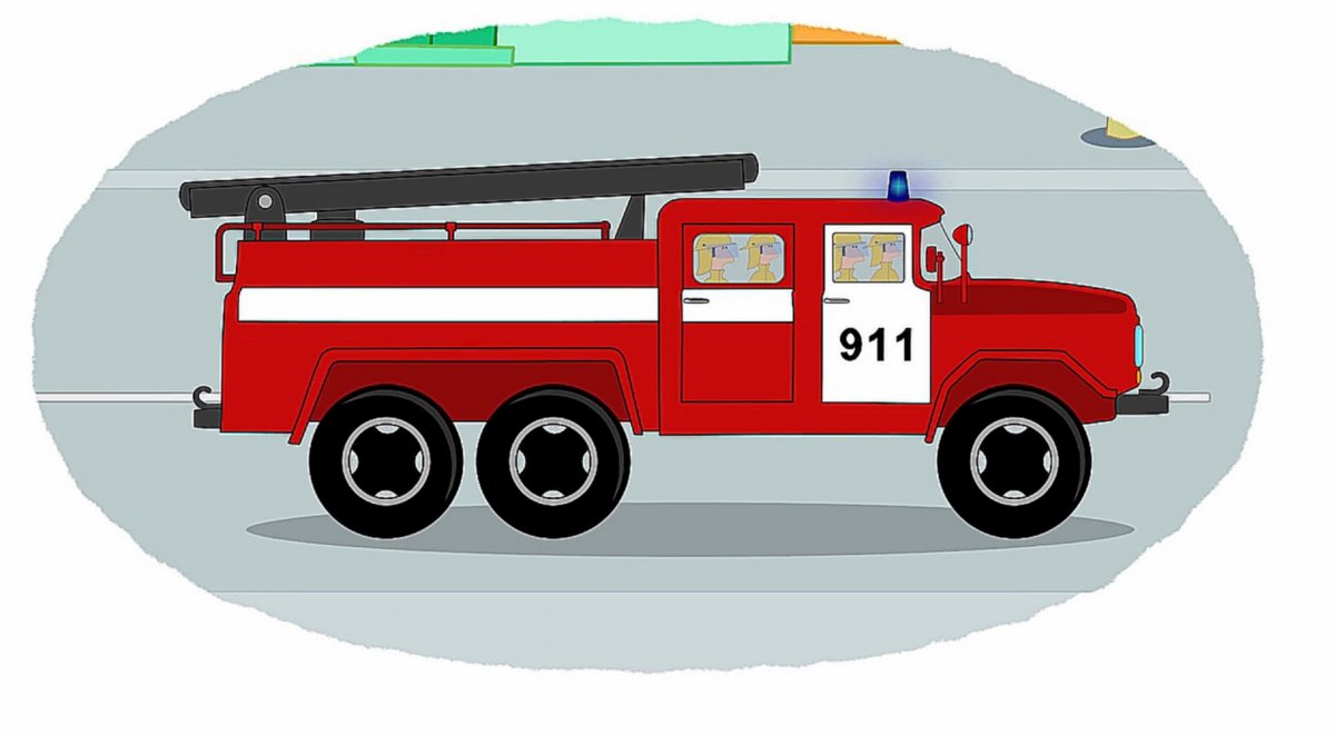 Пожарная машина картинка для детей