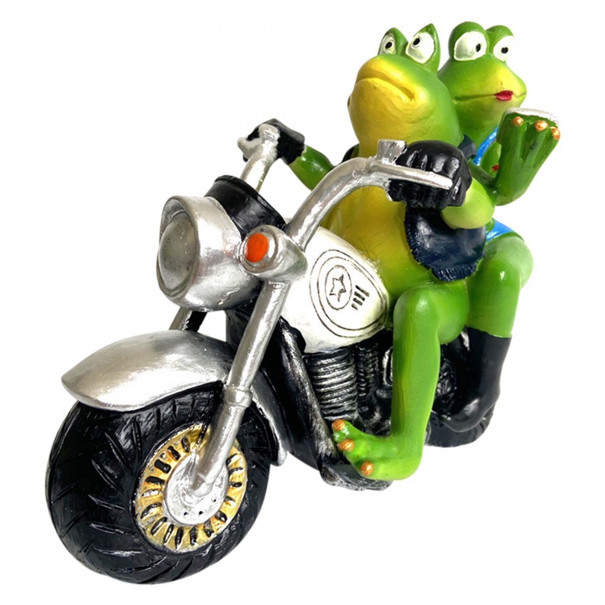 Лягушки на мотоцикле фигурки