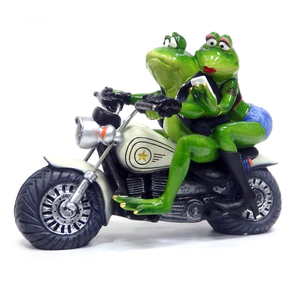 Лягушки на мотоцикле фигурки