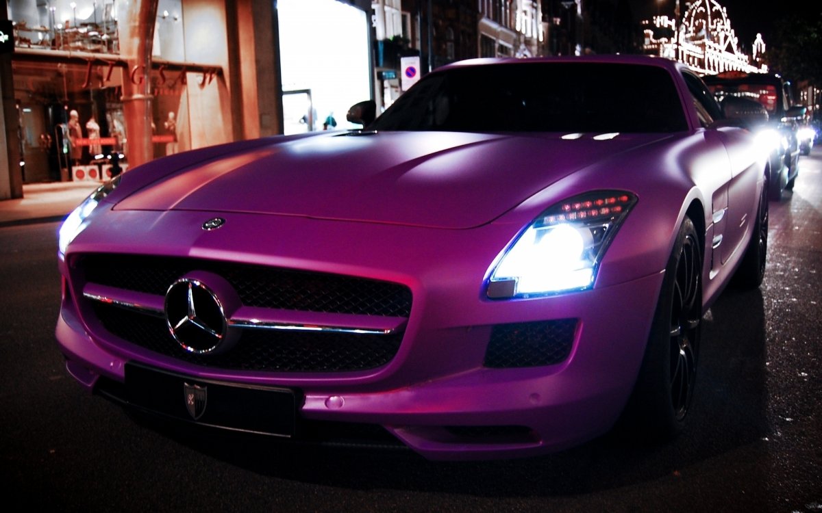 Mercedes-Benz SLS фиолетовый