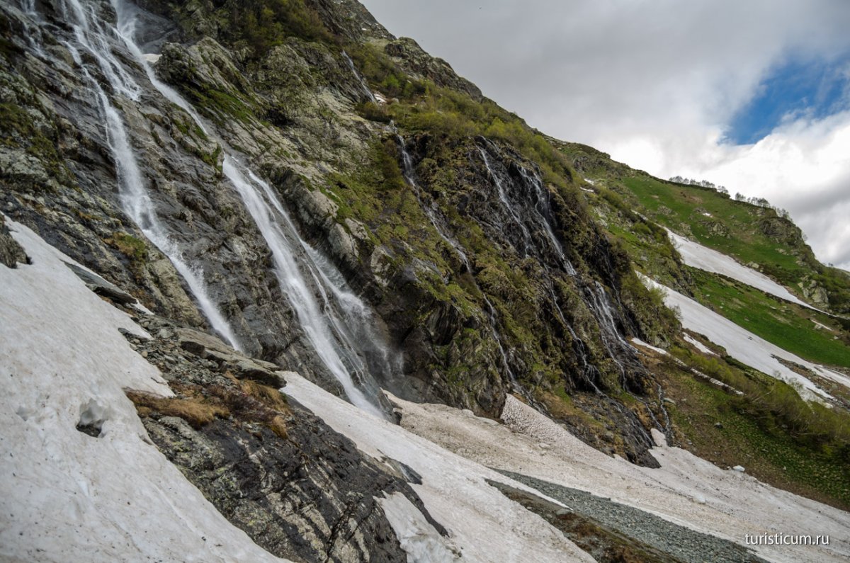 Архыз горы баритовый водопад