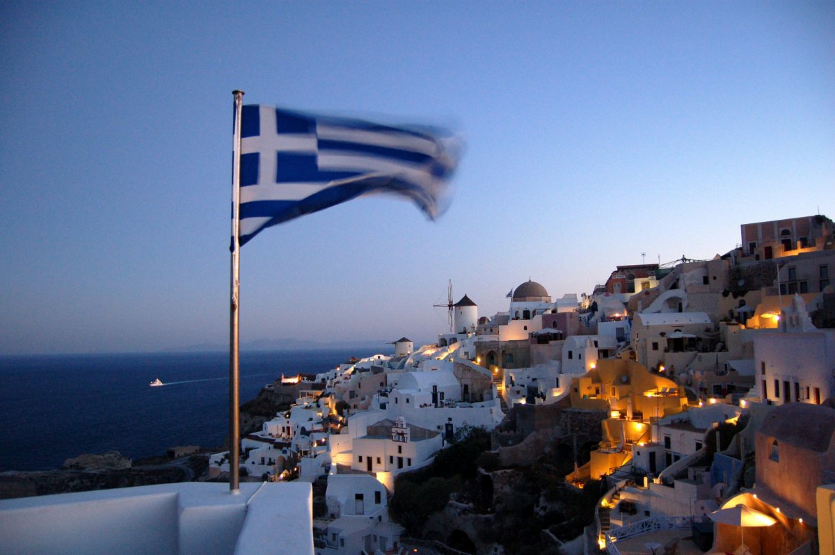Греция Афины флаг