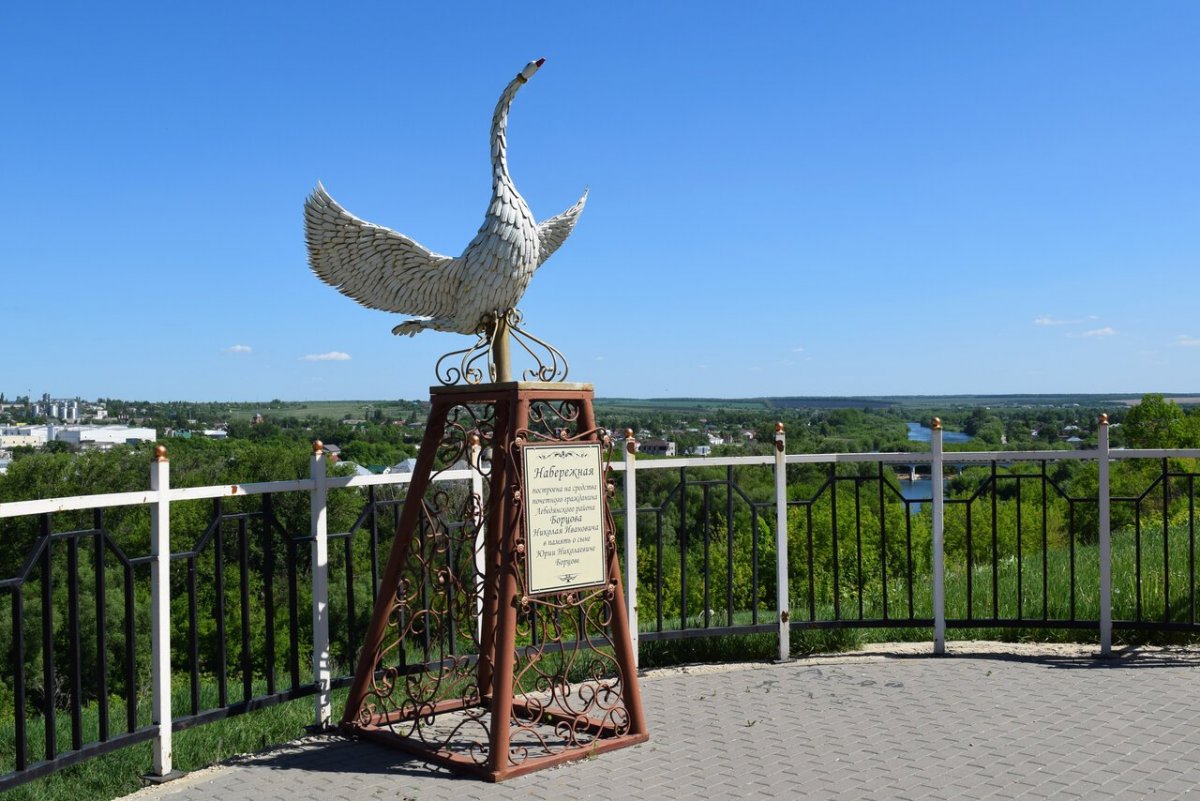 Памятник лебедя в Лебедяни
