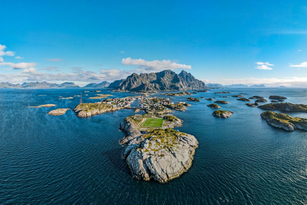Лофотенские острова Норвегия на карте мира