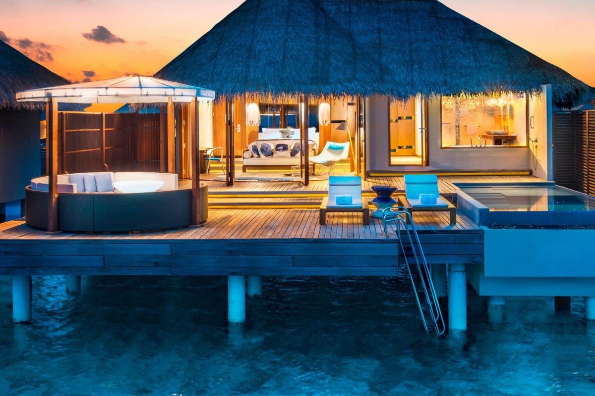 Мальдивы Атолл домики