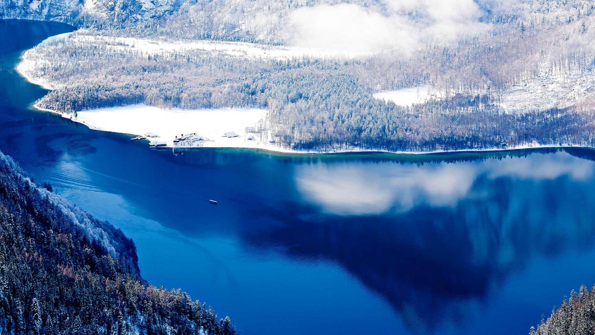 Озеро айбзее в Баварии