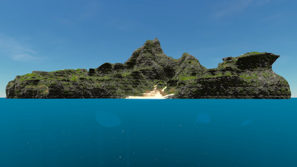 Искусственный остров в океане