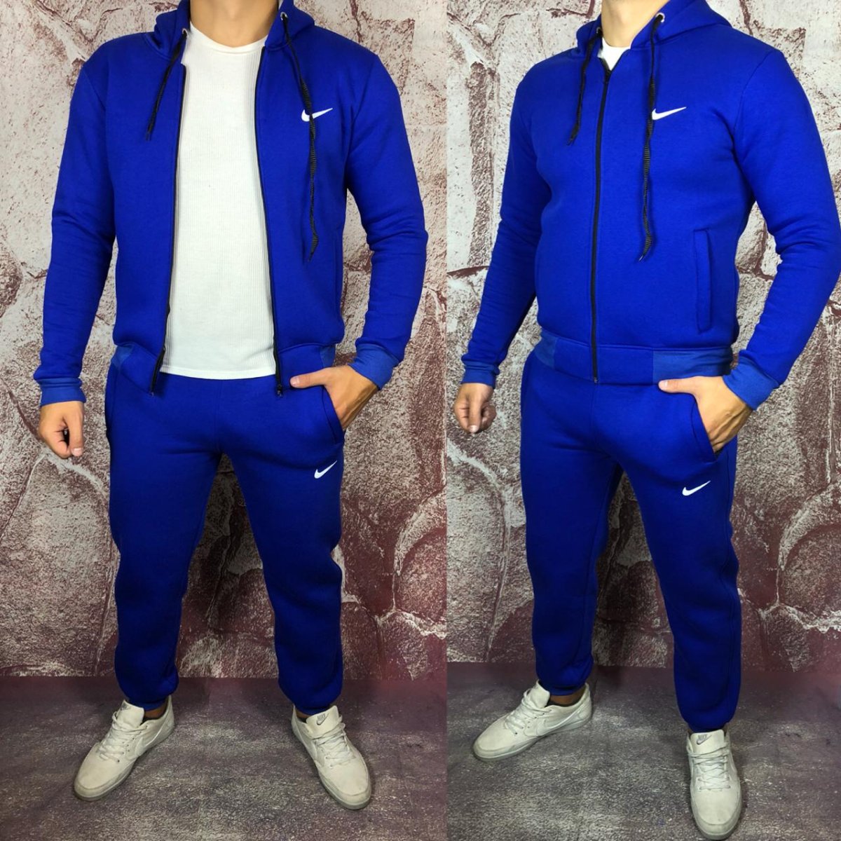 Ярко синий спортивный костюм мужской