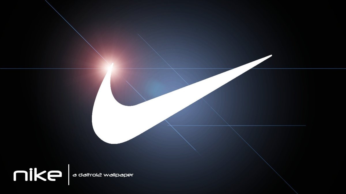 Nike на черном фоне