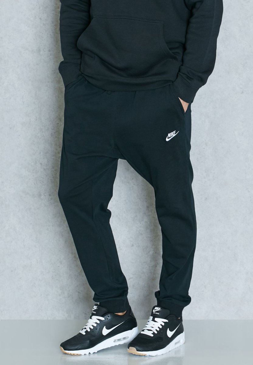 Nike штаны мужские черные хлопок 2018