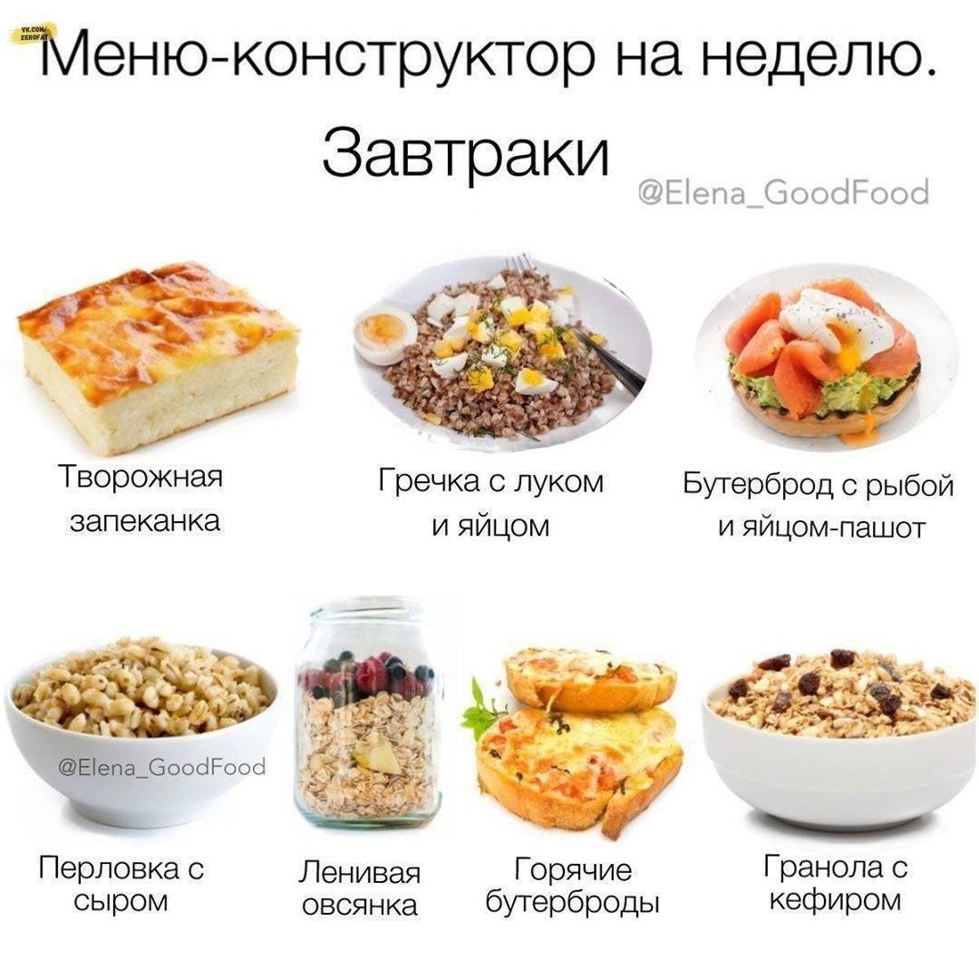 меню простых блюд на каждый день