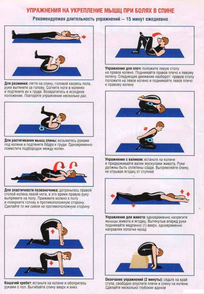 Комплекс упражнений ЛФК на укрепление мышц спины