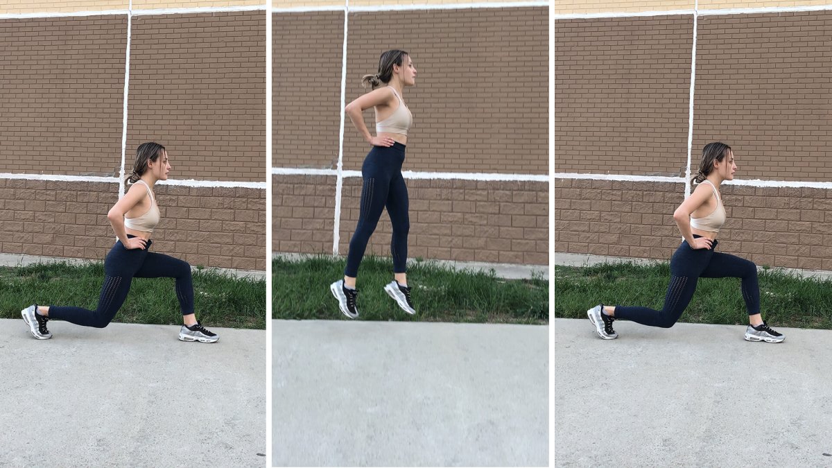 Выпады с прыжком
