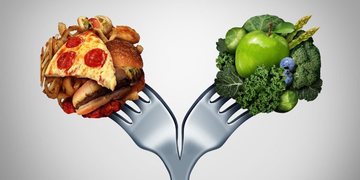 Здоровая пища и фастфуд Противостояние