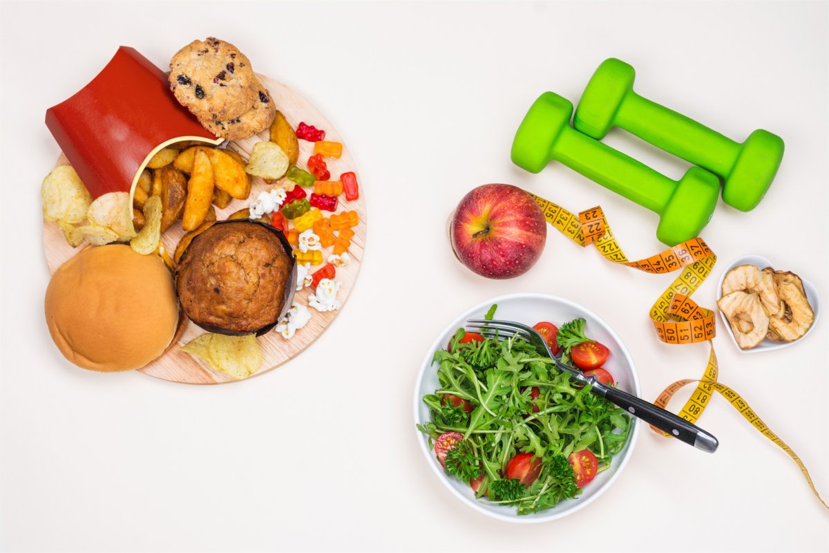 Здоровая пища и нездоровая пища