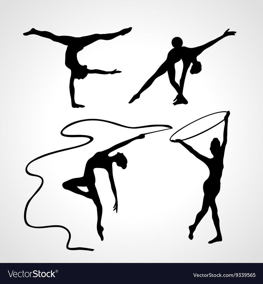 Акробатика сальто силуэт