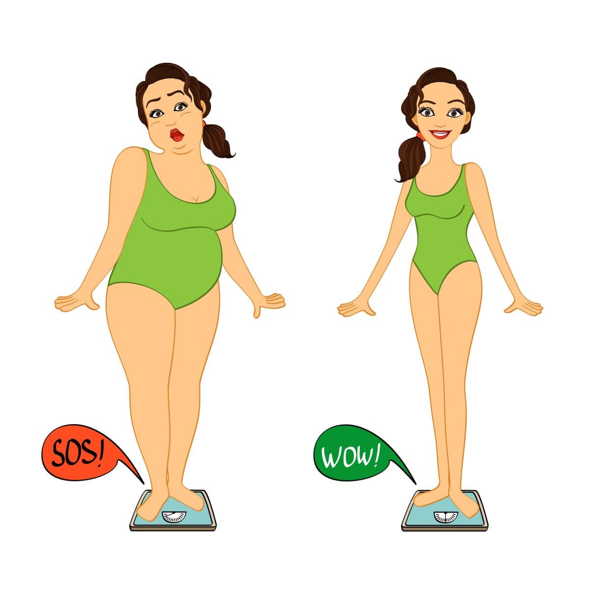 Похудение иллюстрация. Похудение до после рисунок. Женская фигура похудение. Снижение веса.