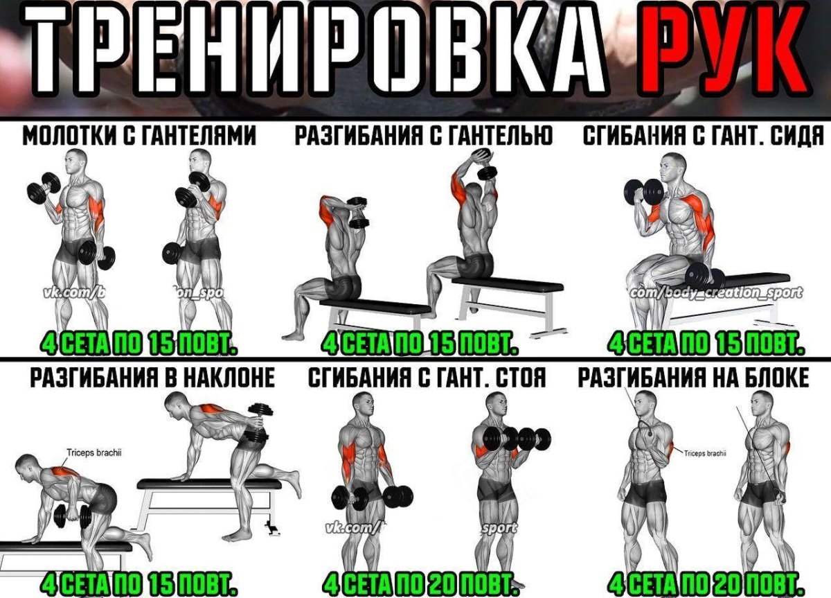 Парень с гантелями