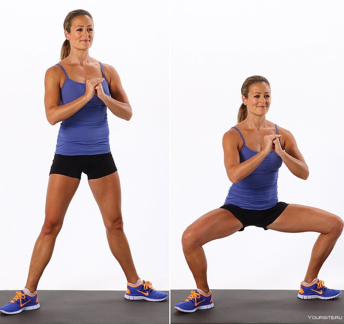 Сплит приседания с выпрыгиванием