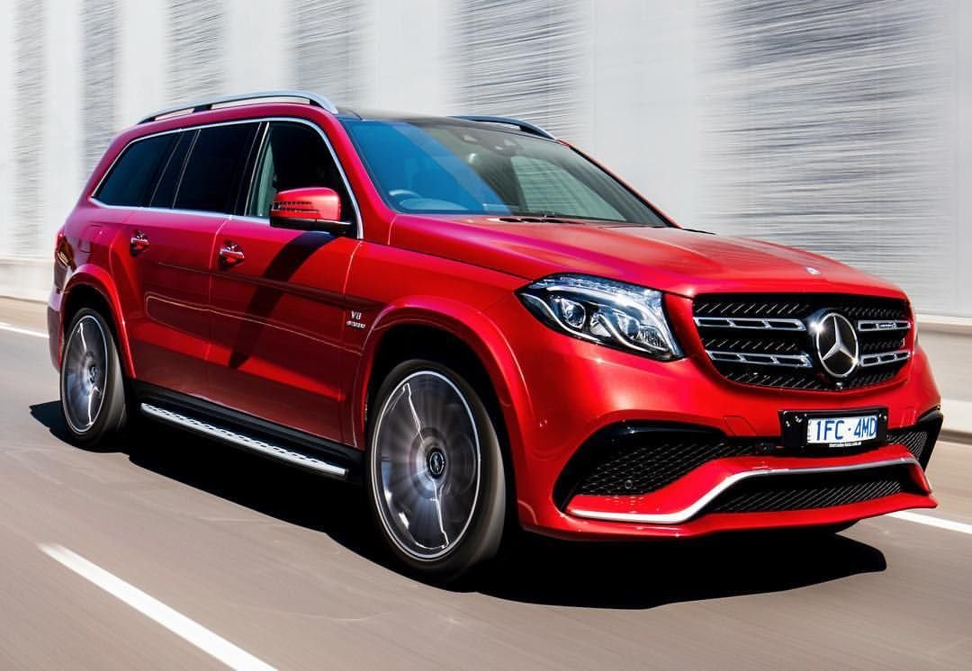Mercedes gl 63 AMG красный