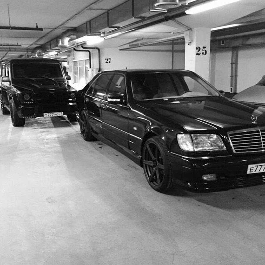 Mercedes w140 черный