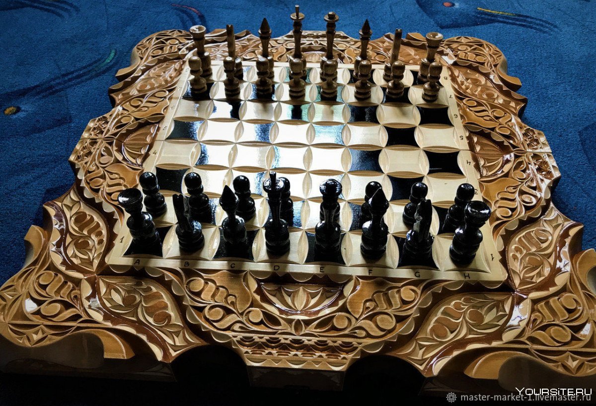 Хлопушка шахматы нарды резьба