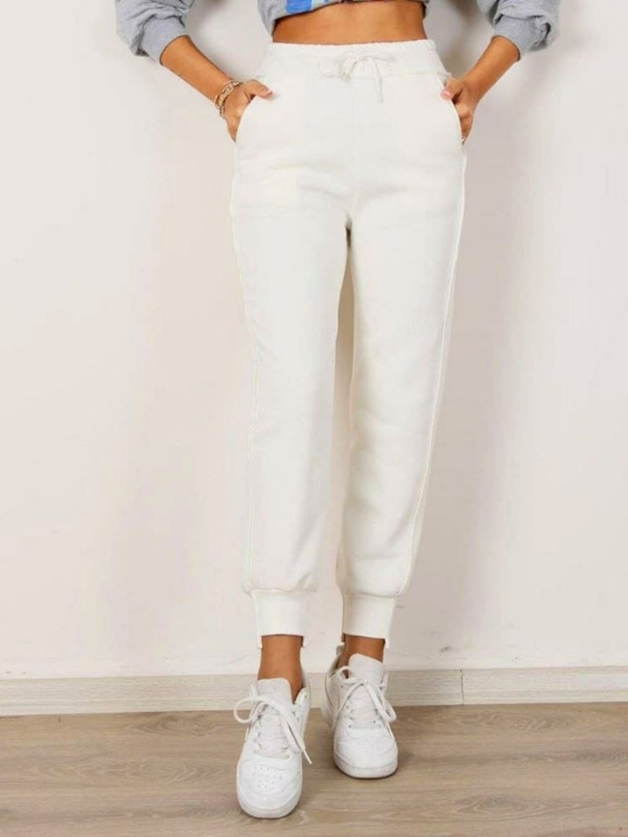 Белые спортивные штаны женские