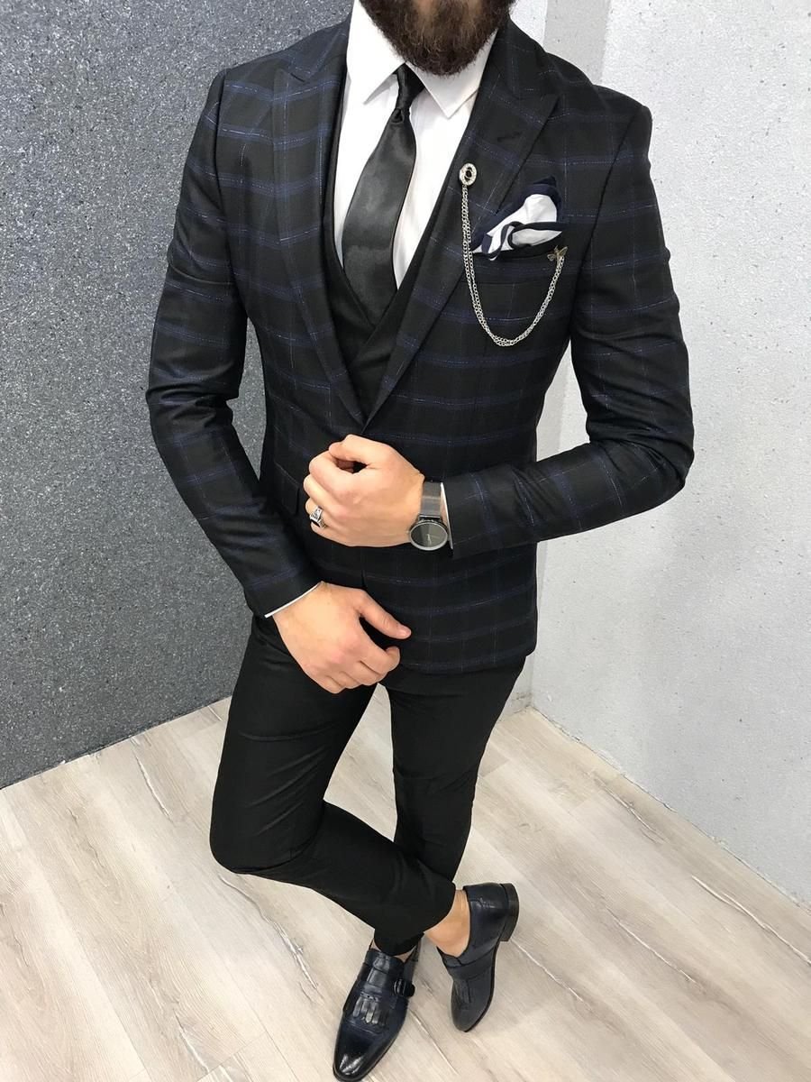 Костюм тройка мужской черный