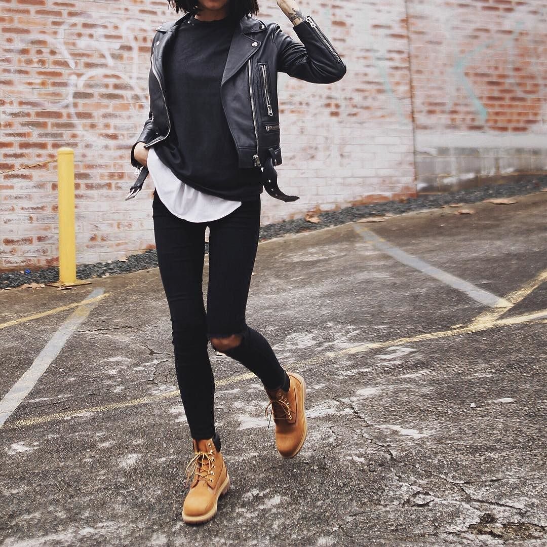 Black Timberland outfit