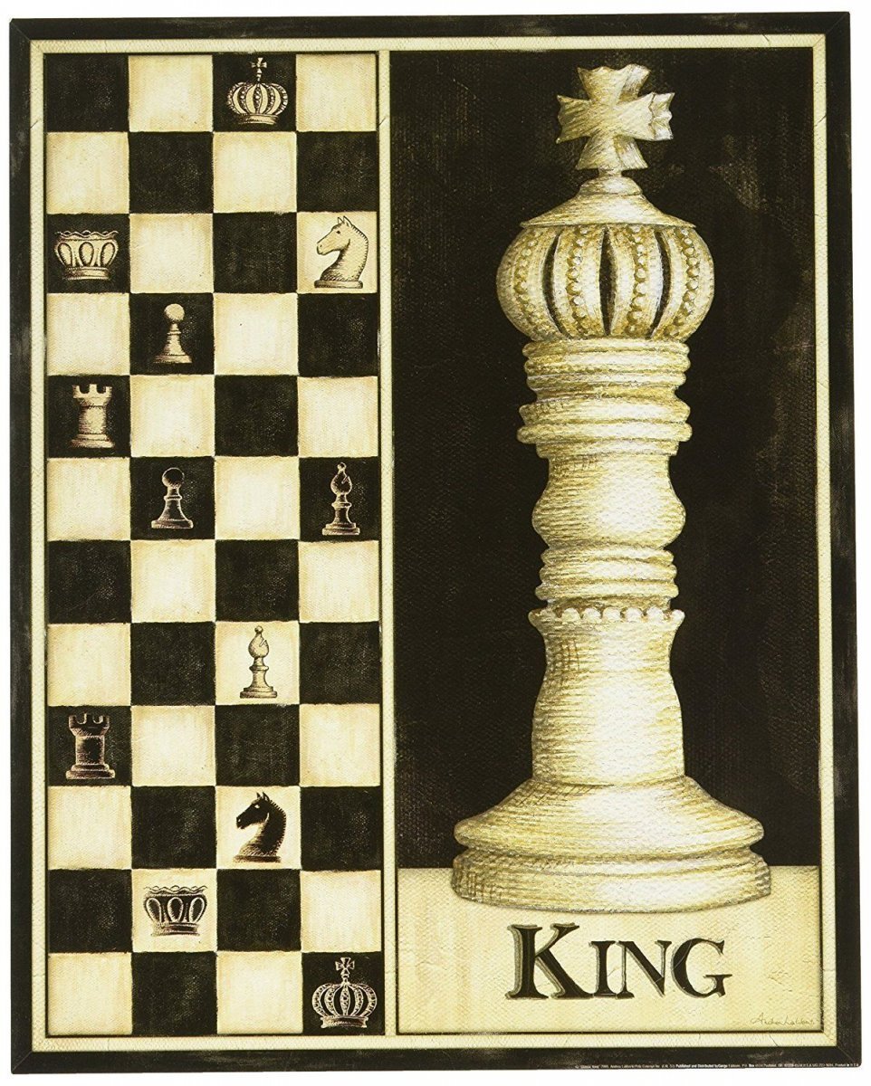 Шахматы фигуры на доске ферзь и Король