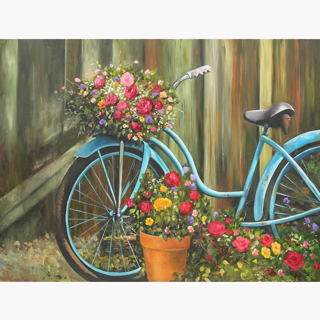 Велик с корзинкой цветов