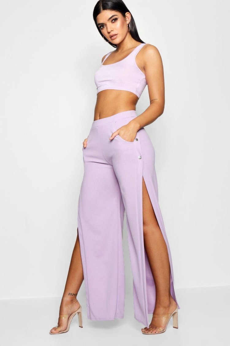 Спортивные штаны с разрезом