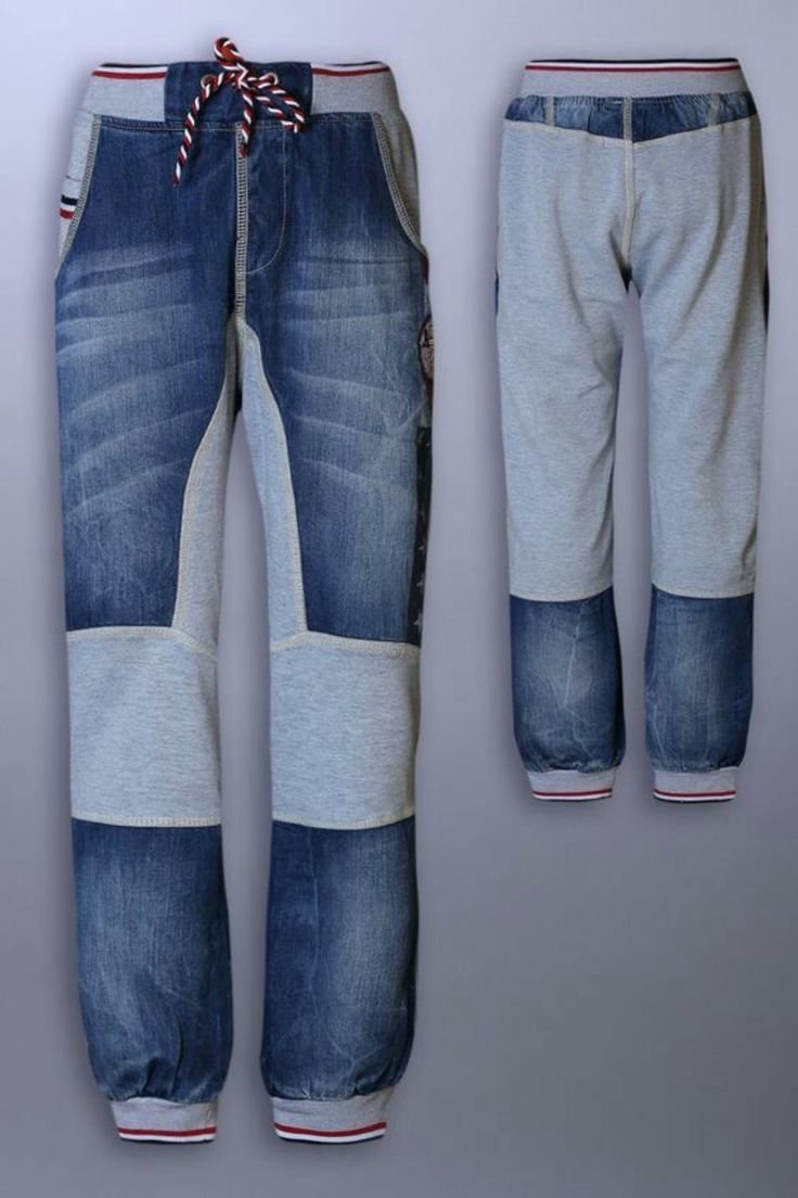 Комбинированные джинсы