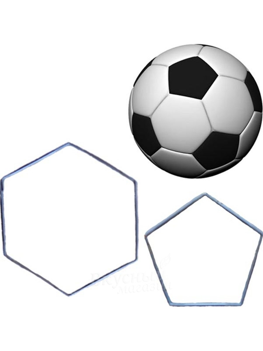 Пятиугольник и шестиугольник для футбольного мяча