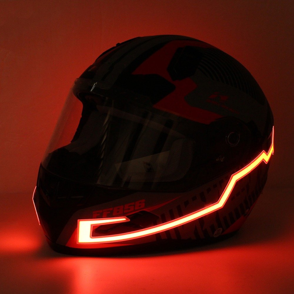 Шлем мотоциклетный с подсветкой
