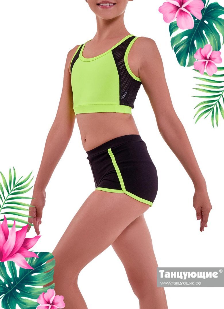 Костюм для гимнастики топ и шорты