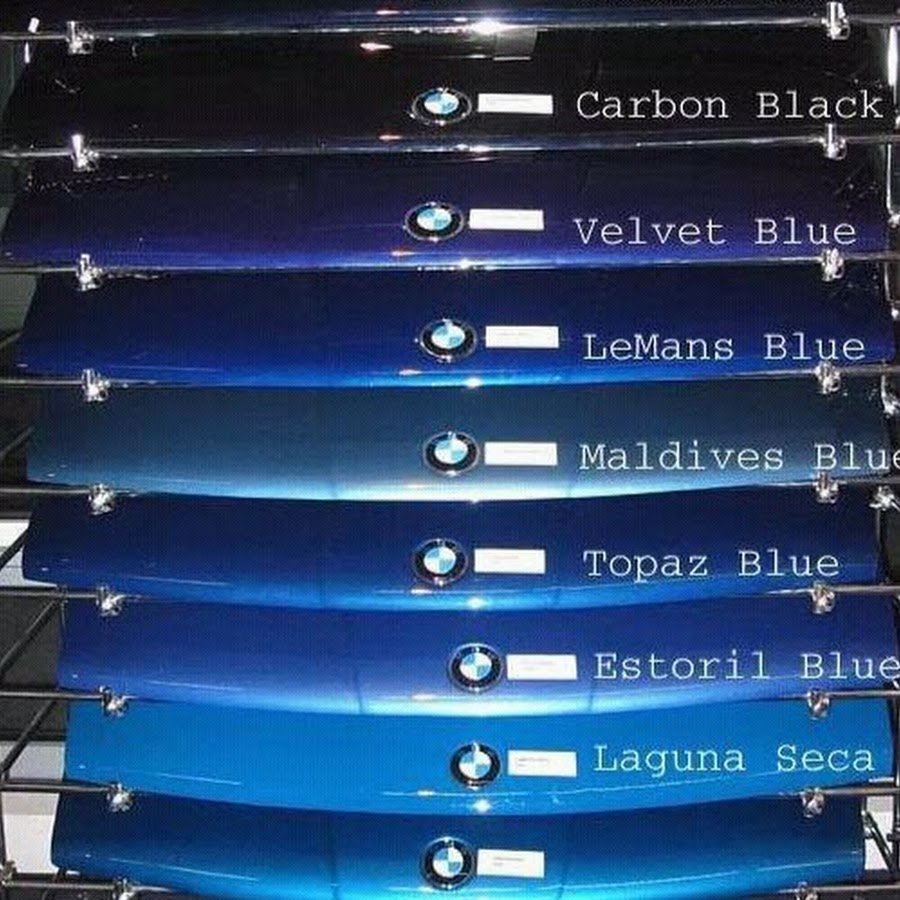 Палитра синего цвета для авто