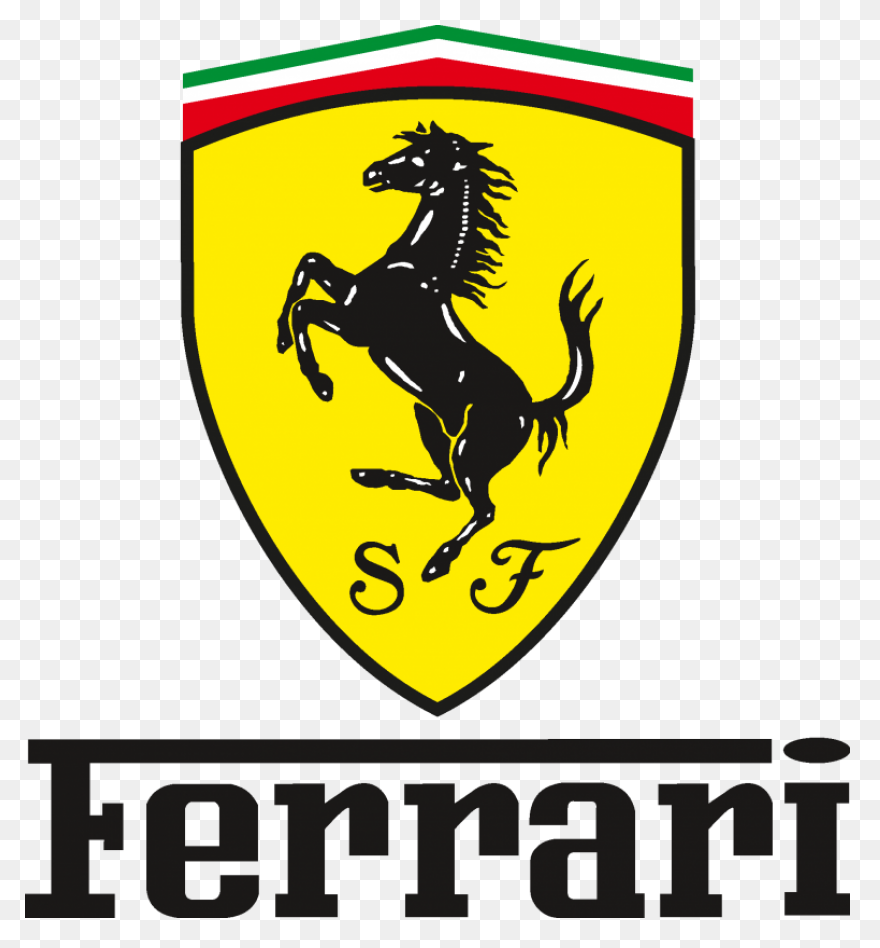 Белый логотип Феррари